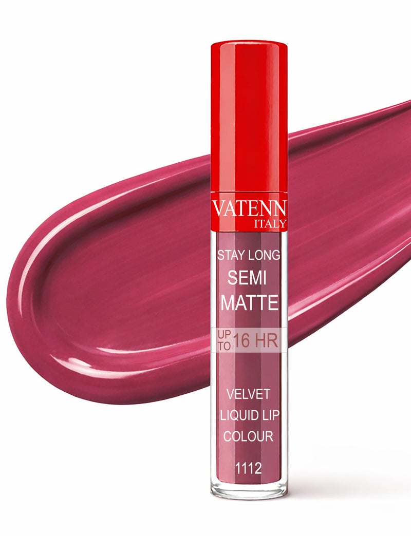 فاتن إيطاليا Stay Long Semi Matte Velvet Liquid lip color 1112 - Image 1